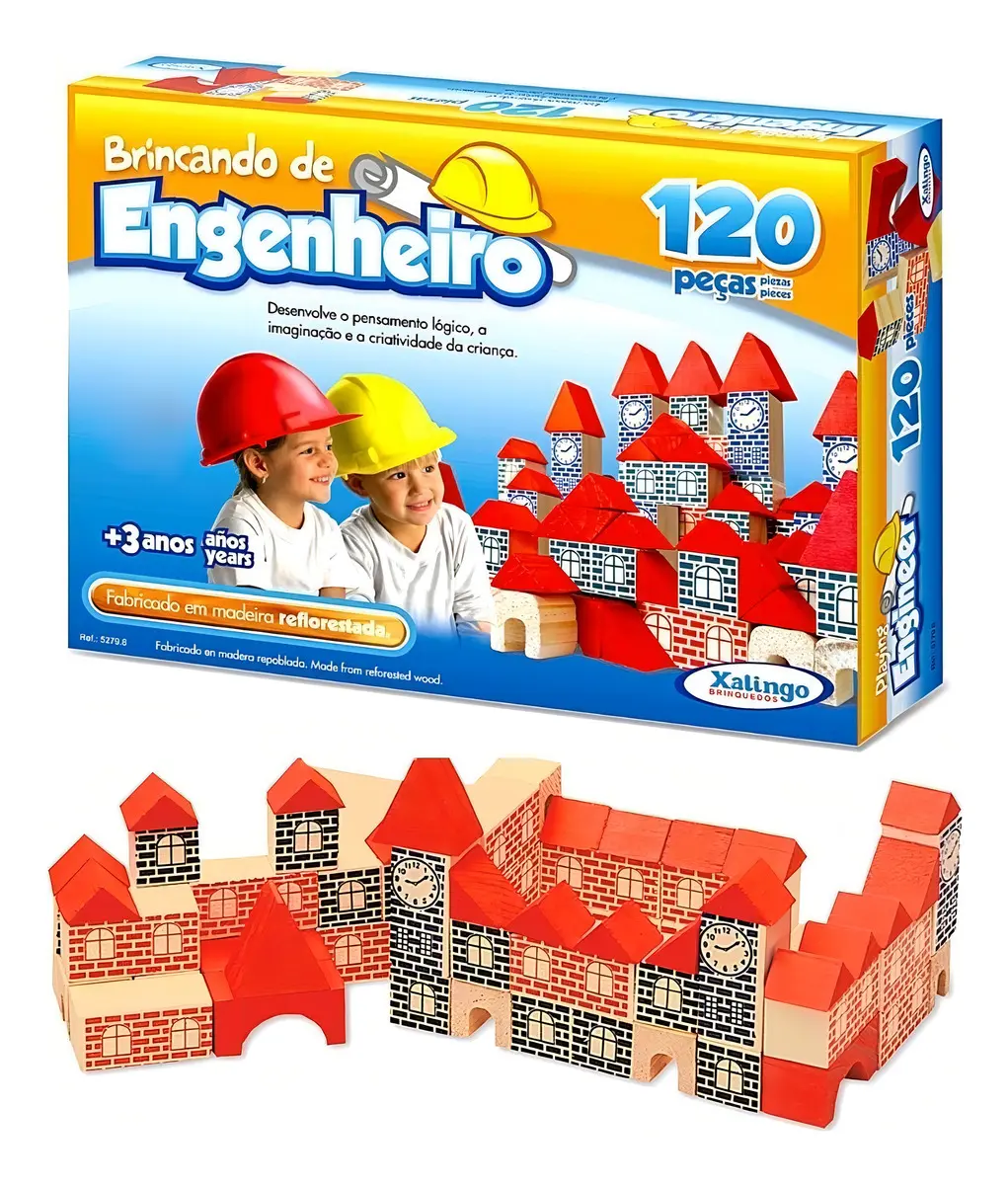 Brincando de Engenheiro 120 peças — Xalingo — melhor opção