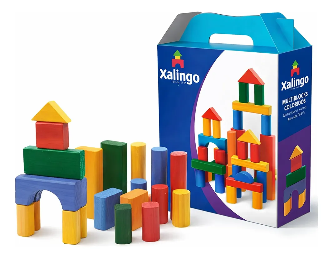 Multiblocks Colorido 50 peças — Xalingo — melhor opção